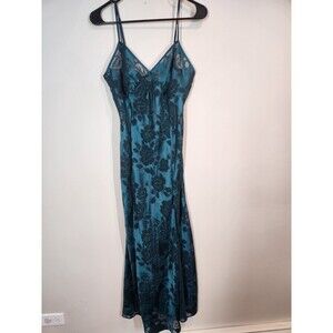 Victoria's secret gold label night gown slit emerald green size M